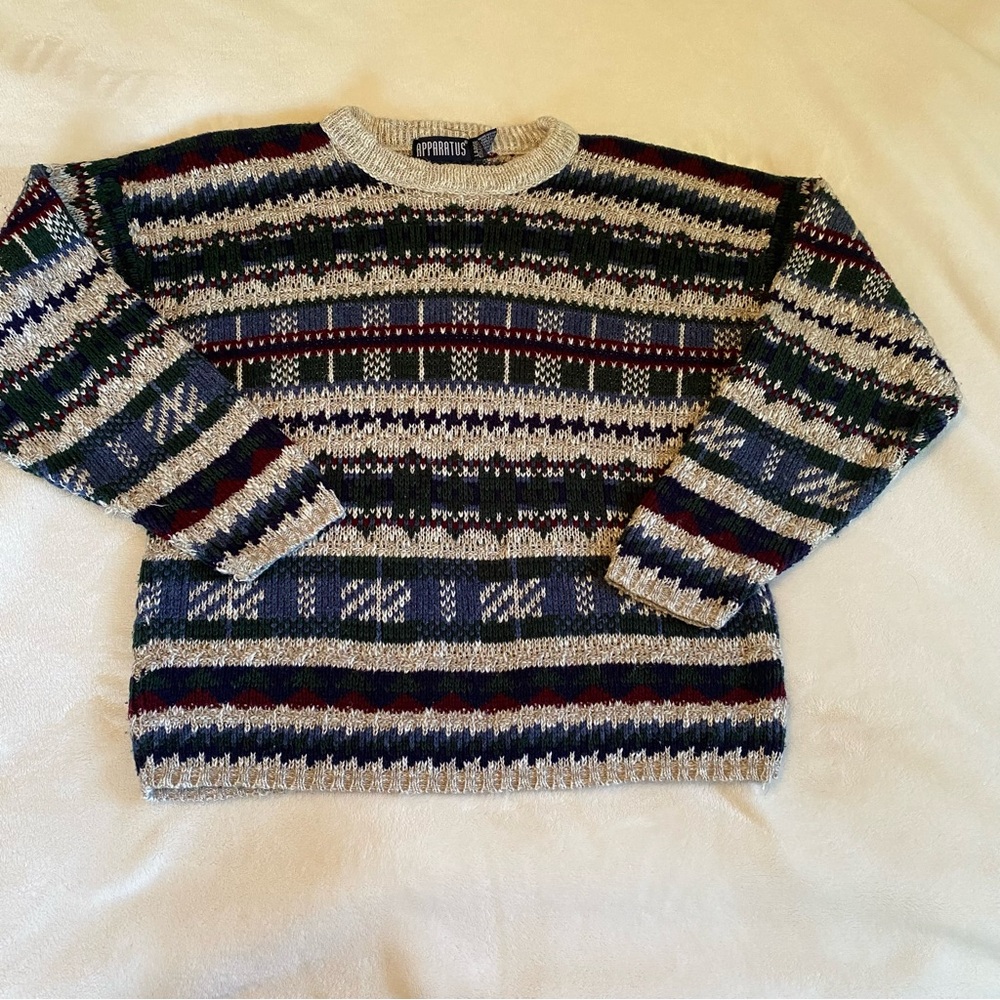 Apparatus Studio Striped Crewneck Sweater - Blue, Red, Green